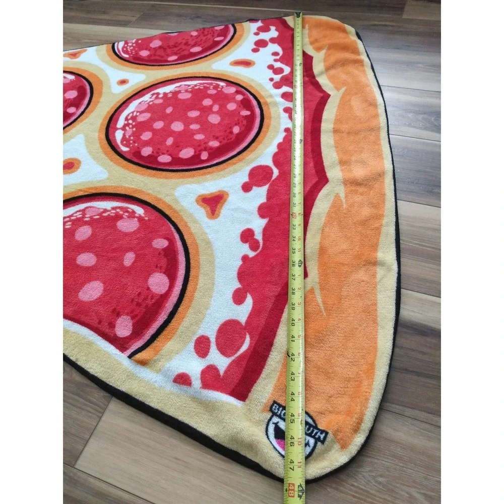 RETRO BigMouth Inc Pepperoni Pizza Slice Novelty Fleece THROW BLANKET Kitsch Fun